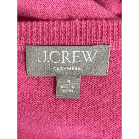 J.Crew Cashmere Relaxed V-Neck Sweater in Pink - Sz M - Picture 4 of 5